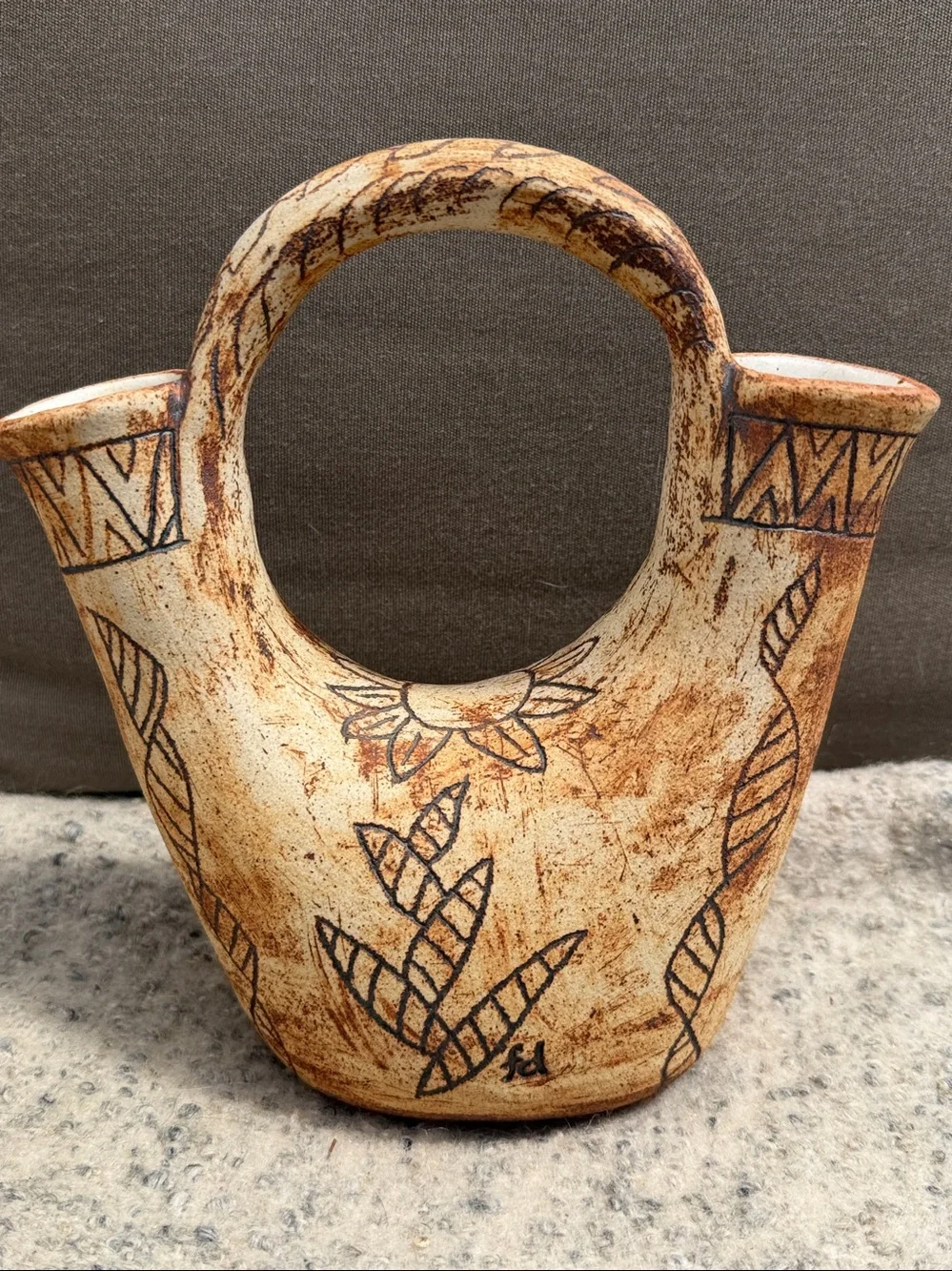 Vintage southwest decor rustic wedding vase